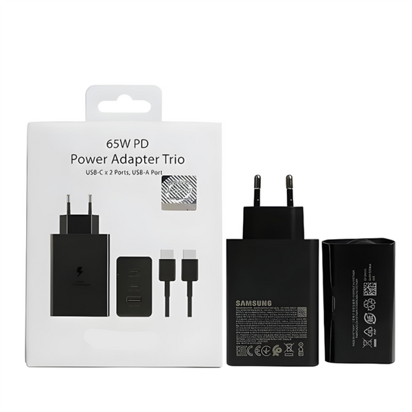 شاحن 65 واط PD Power Adapter Trio – شاحن سريع متعدد المخارج